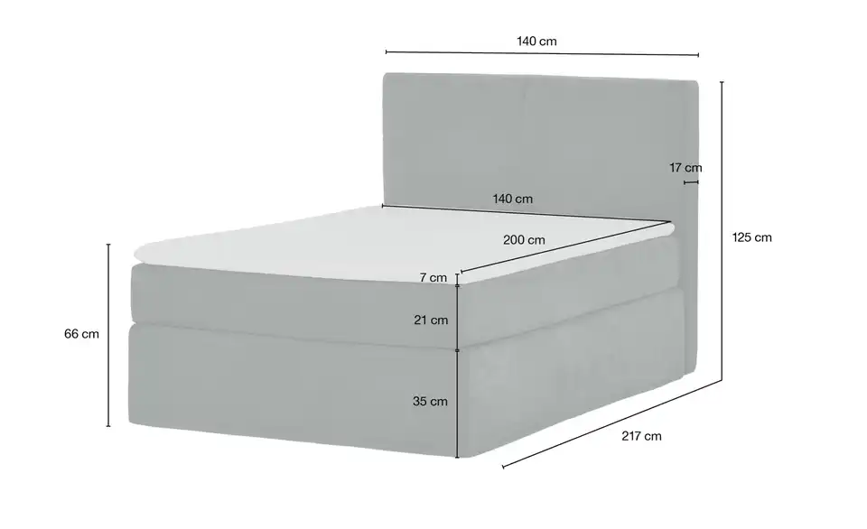 Boxi Boxspringbett 140 X 200 Cm Boxi Classic 7 Boxi Boxspringbett 140 X 200 Cm Boxi Classic – Bild 5