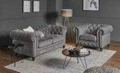 Uno Einzelsofa Chesterfield Stoff