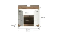 Waschbeckenunterschrank WALDSEE, Breite 60cm, 2 Tür, 2 Fächer, Mit Siphonausschnitt, MDF-Front, In Verschiedenen Farben Erhältlich, Badmöbel, Badschrank, Kommode, Bad Waldsee 15 Waschbeckenunterschrank WALDSEE, Breite 60cm, 2 Tür, 2 Fächer, Mit Siphonausschnitt, MDF-Front, In Verschiedenen Farben Erhältlich, Badmöbel, Badschrank, Kommode, Bad Waldsee -Einzelbanke 41610757 7 202502201241